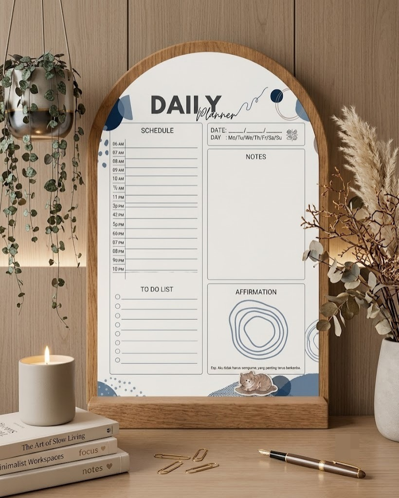 Daily Planner - Nordic Blue colorway